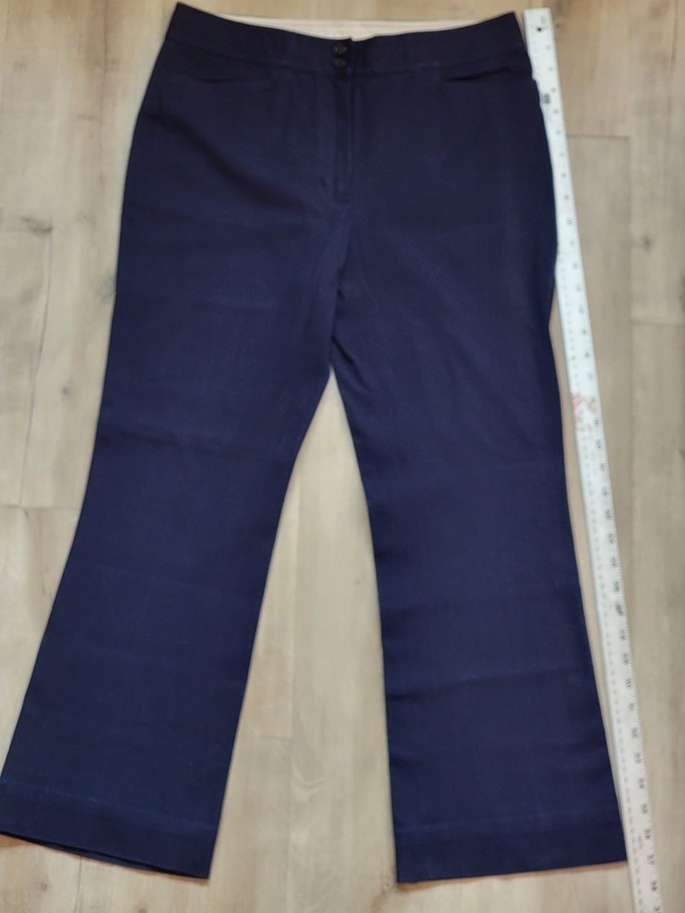 Brooks Brothers Navy Blue Stretch Cotton Tailored Trousers Dress Pants Size 6